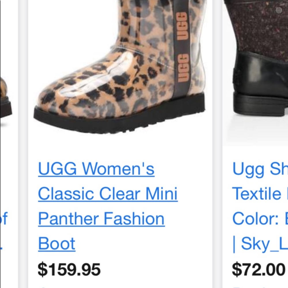 Leopard Print Uggs Rain Boot - image 1